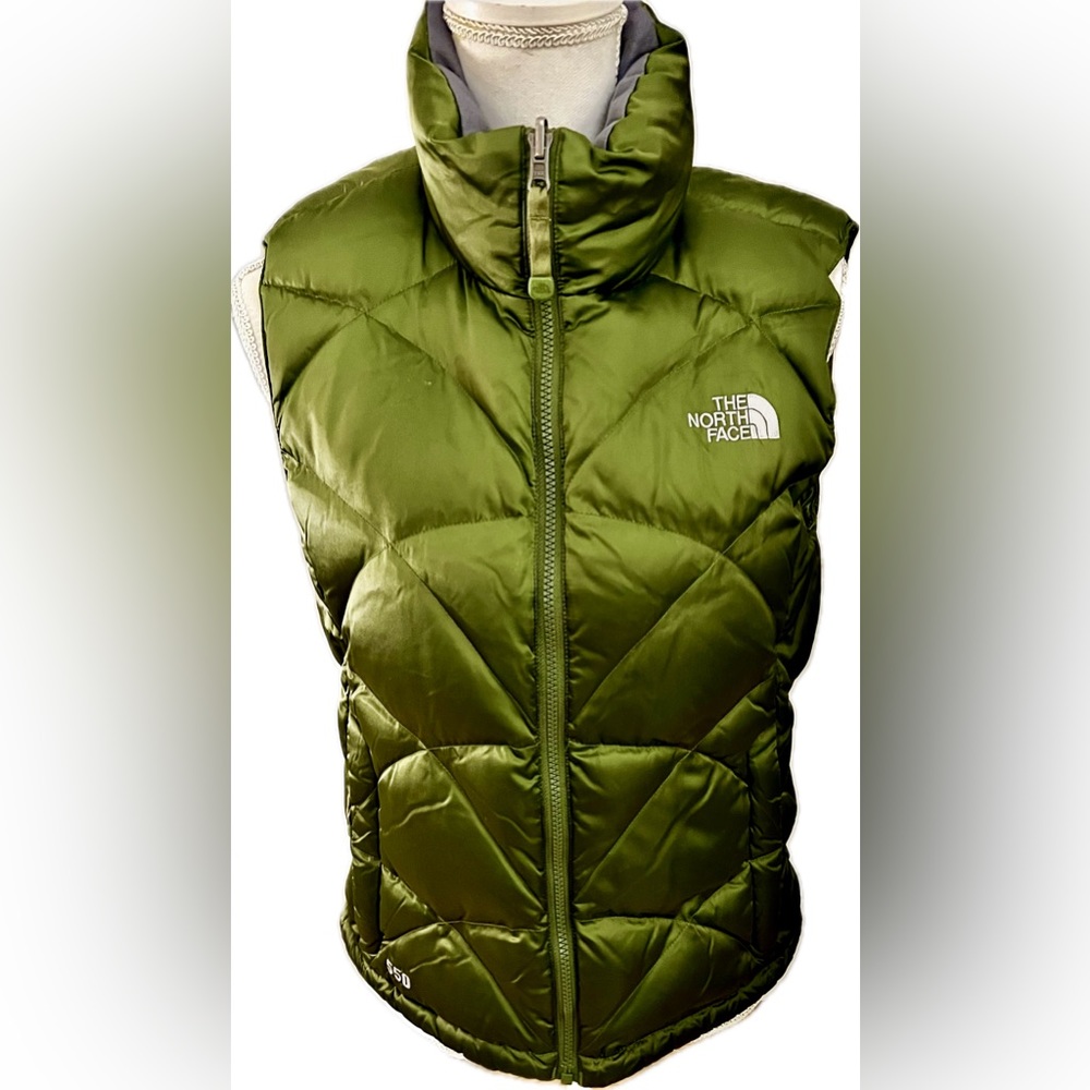 The North Face Alit 550 Goose Down Puffer Vest, Metallic Green